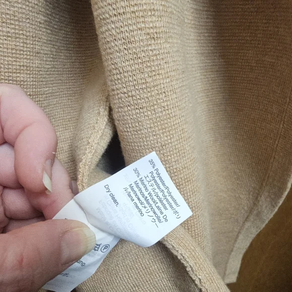 J. CREW 365 Womens Long Sleeve Open Front Cardigan Sweater Duster Beige Medium - Picture 6 of 8